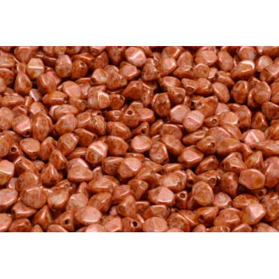 Pinch Beads Opaque Salmon Spotted 02010-65324 5x5mm | Rutkovsky