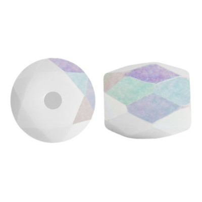 Baros® par Puca® 5x6mm White AB 03000-28701 | Czech Glass Beads