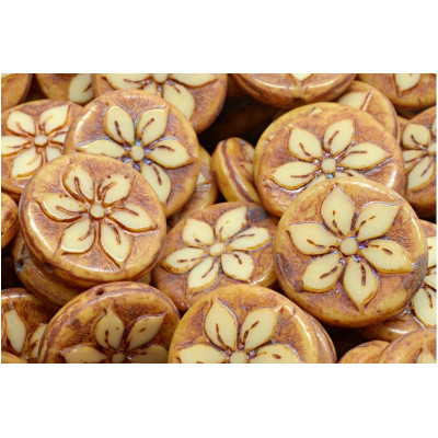 TCB Flower Coin Beads N. 14 Beige