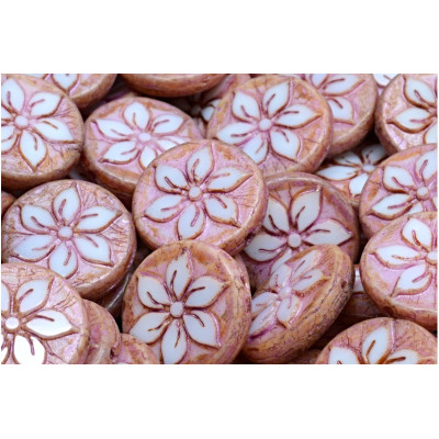 TCB Flower Coin Beads N. 18 Rosado
