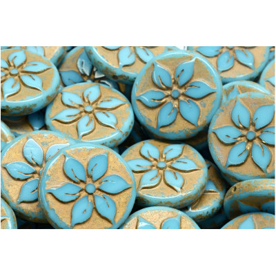 TCB Flower Coin Beads N. 22 Azul claro