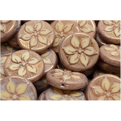 TCB Flower Coin Beads N. 24 Marron
