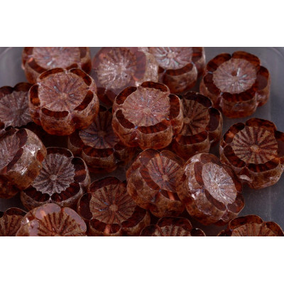 TCB Hawaiian Flower Beads 14x14mm N. 122 Violet