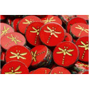 TCB Dragonfly Beads 17x17 mm N. 133 Red