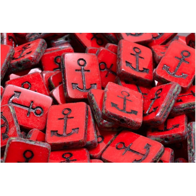 TCB Anchor Design Rectangle N. 147 Red