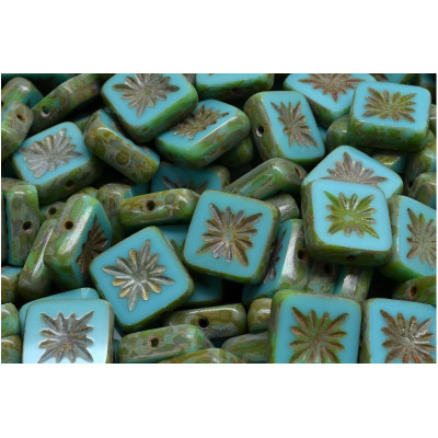TCB Squared Kiwi Beads 10x10mm N. 163 Light blue