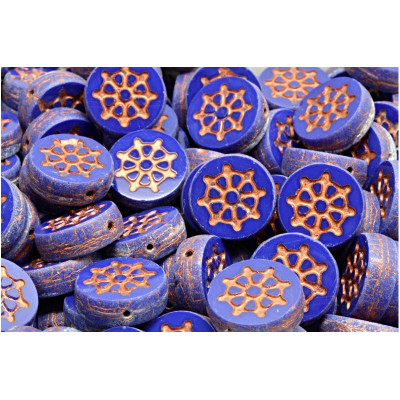 TCB Wheel Coin Beads N. 176 Blu