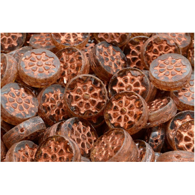 TCB Wheel Coin Beads 12x12mm N. 180 Copper