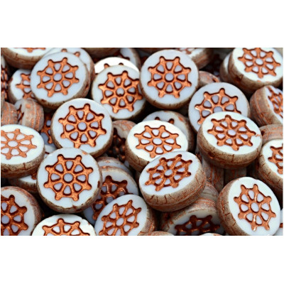 TCB Wheel Coin Beads N. 182 Weiß