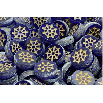 TCB Wheel Coin Beads N. 185 Bleu