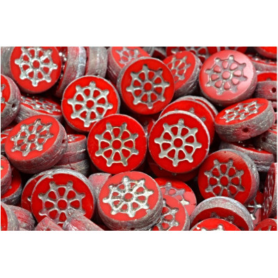 TCB Wheel Coin Beads N. 187 Rojo