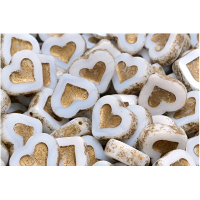 TCB Heart Beads N. 204 Blanco