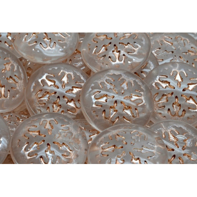Crystal Copper Snowflake Cabochon Beads 21mm 00030-64324 | Rutkovsky