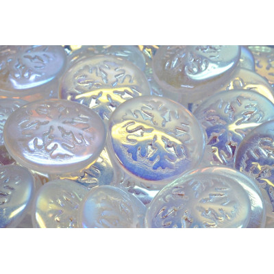 Crystal AB Snowflake Cabochon Beads 21mm 00030-28701 | Rutkovsky