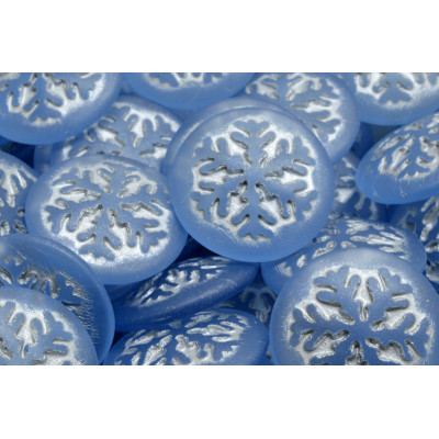 21mm Blue Snowflake Cabochon Beads 30010-84100-54301 | Rutkovsky