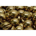 Czech Cabochon Beads 16mm Jet Gold Bronze 90215 | Rutkovsky