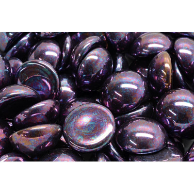 Cabochon Beads 16mm Jet Nebula 23980-15001 | Rutkovsky Czech Glass