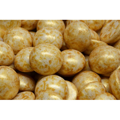 Cabochon Beads 16mm Chalk Curry 02010-65322 | Rutkovsky Glass