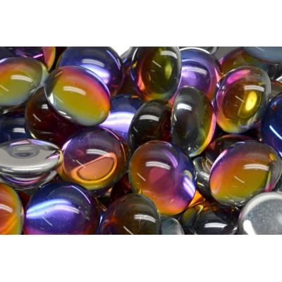 Backlit Vapor Czech Glass Cabochon Beads 16mm 29942 | Rutkovsky