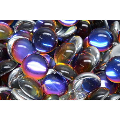 14mm Cabochon Beads Backlit Vapor 00030-29942 | Rutkovsky Czech Glass