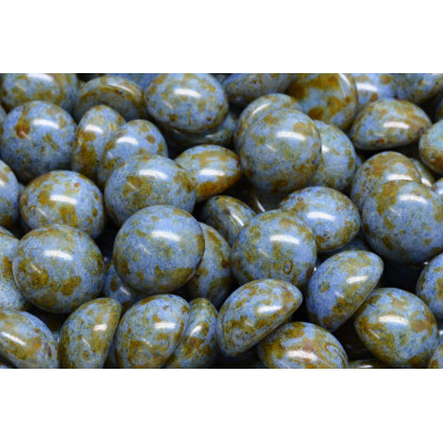 12mm Cabochon Beads Chalk Sage 02010-65325 | Rutkovsky Czech Glass
