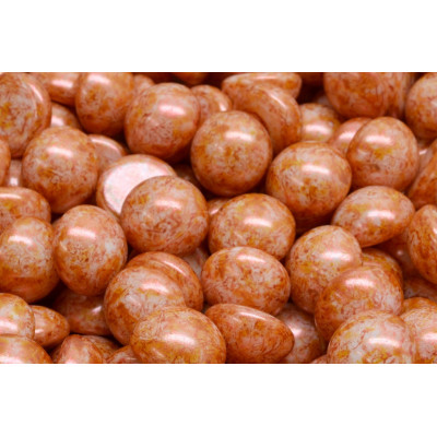 Czech Cabochon Beads 12mm Cinnamon 02010-65324 | Rutkovsky Glass