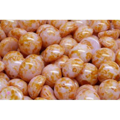 Czech Glass Cabochon Beads 12mm Ginger 65323 | Rutkovsky