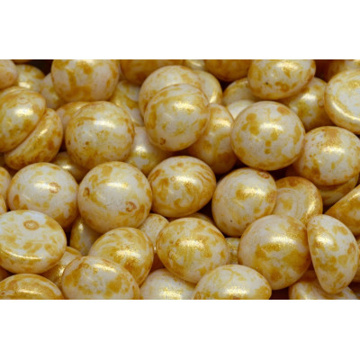 12mm Curry Chalk Cabochon Beads 02010-65322 | Rutkovsky Glass