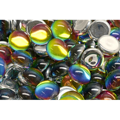 Czech Glass Cabochon Beads 12mm Backlit Utopia 28102 | Rutkovsky