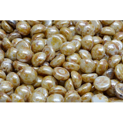 8mm Czech Glass Cabochon Beads Caraway 02010-65321 | Rutkovsky