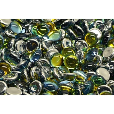 8mm Backlit Uranium Cabochon Beads 00030-29801 | Czech Glass