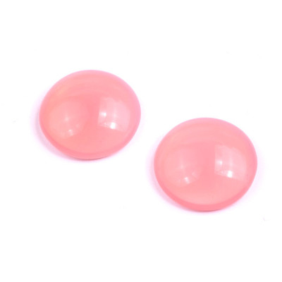 Pink 18mm Cabochon Beads 1390 | Rutkovsky Czech Glass