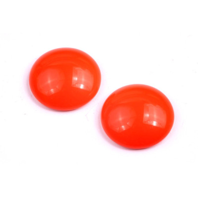 18mm Orange Czech Glass Cabochon Beads | Rutkovsky Glass