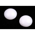 White Round Cabochon Beads 18mm Rutkovsky | Czech Glass