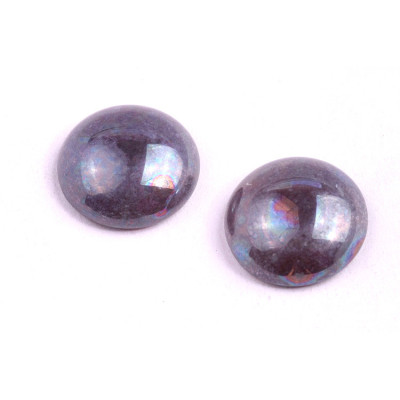 18mm Violet Iridescent Cabochon Beads 43030-15001 | Czech Glass