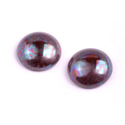 18mm Wine Iridescent Cabochon Beads Rutkovsky 13710-15001 | Czech