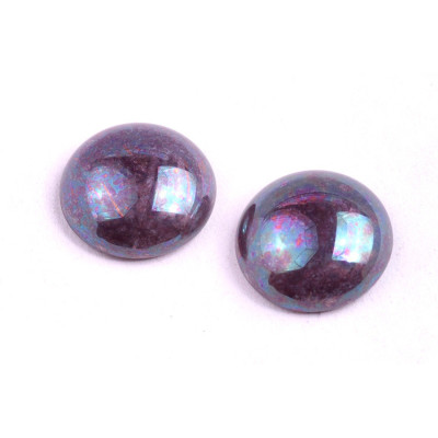 18mm Iridescent Burgundy Cabochon Beads Rutkovsky 23030-15001