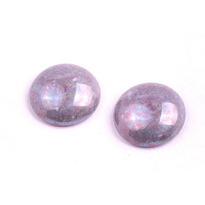 Czech Cabochon Beads 18mm Violet Iridescent 02010-15001 | Rutkovsky