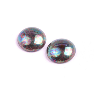 Czech Cabochon Beads 18mm Iridescent Multicolor 50730-15001