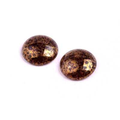 18mm Cabochon Beads Bronze Gold 23980-15496 | Czech Glass