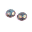 Turquoise Picasso Glass Cabochon Beads 18mm 63140-15496 | Rutkovsky