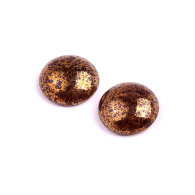 18mm Bronze Speckled Cabochon Beads 10090-15496 | Rutkovsky