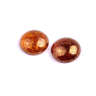 18mm Metallic Brown Cabochon Beads 80020-15496 | Rutkovsky Glass