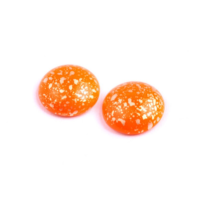 Czech Cabochon Beads 18mm Orange Gold 93120-94401 | Rutkovsky