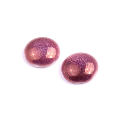 18mm Mauve Metallic Cabochon Beads Rutkovsky 02010/14281