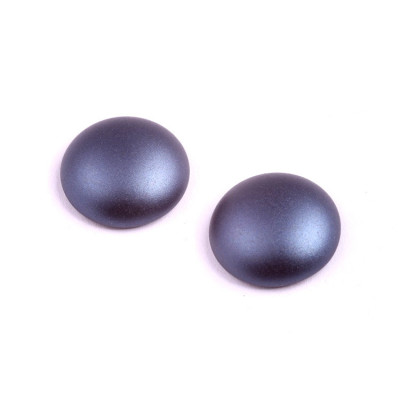 Steel Blue Matte Glass Cabochon Beads 18mm Rutkovsky 02010/25042
