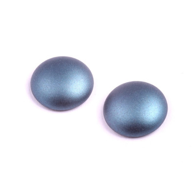 18mm Matte Metallic Blue Cabochon Beads 02010/25033 | Rutkovsky