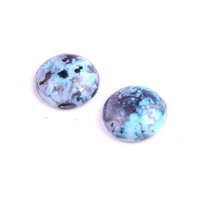 18mm Turquoise Marbled Cabochon Beads 02010/SILHAN4 | Rutkovsky