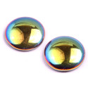 Czech Glass Cabochon Beads Vitrail Iridescent 25mm 23980-28101