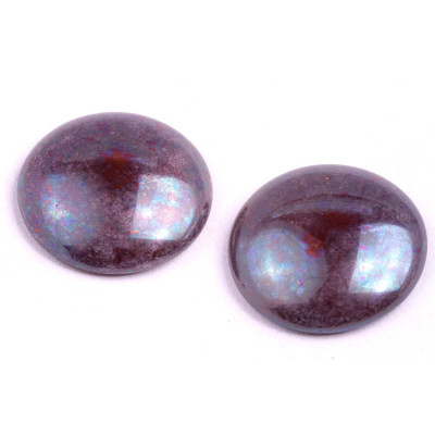 Czech Glass Cabochon Beads 25mm Wine Nebula 13630-15001 | Rutkovsky